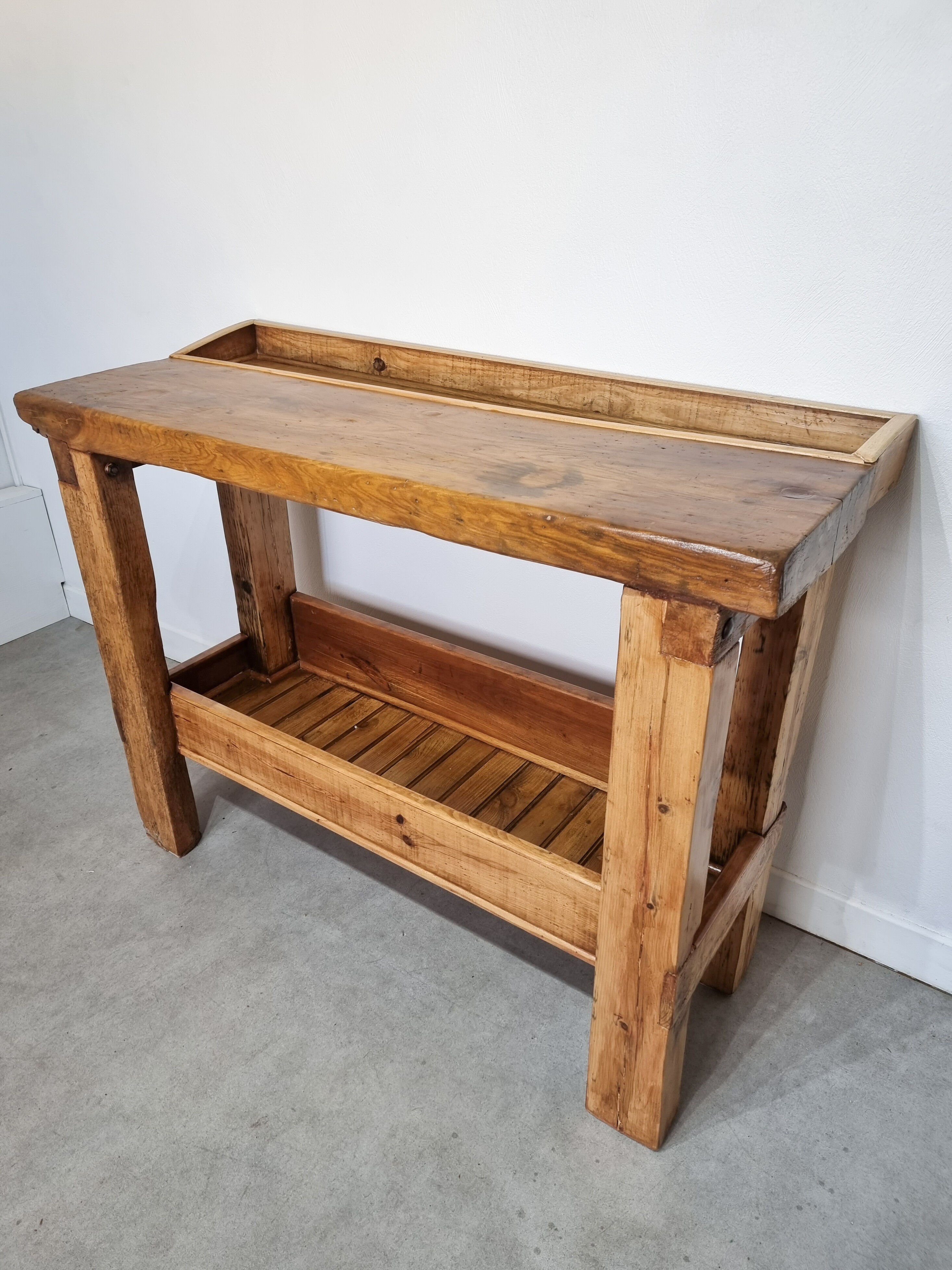 Solid oak workbench early XX th