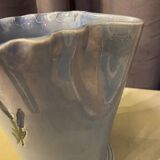 LAVENDER BLUE GLAZED TERRACOTTA WATER PITCHER