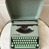 Machine à écrire vert menthe hermes baby made in switzerland