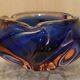 Decorative glass floral bowl