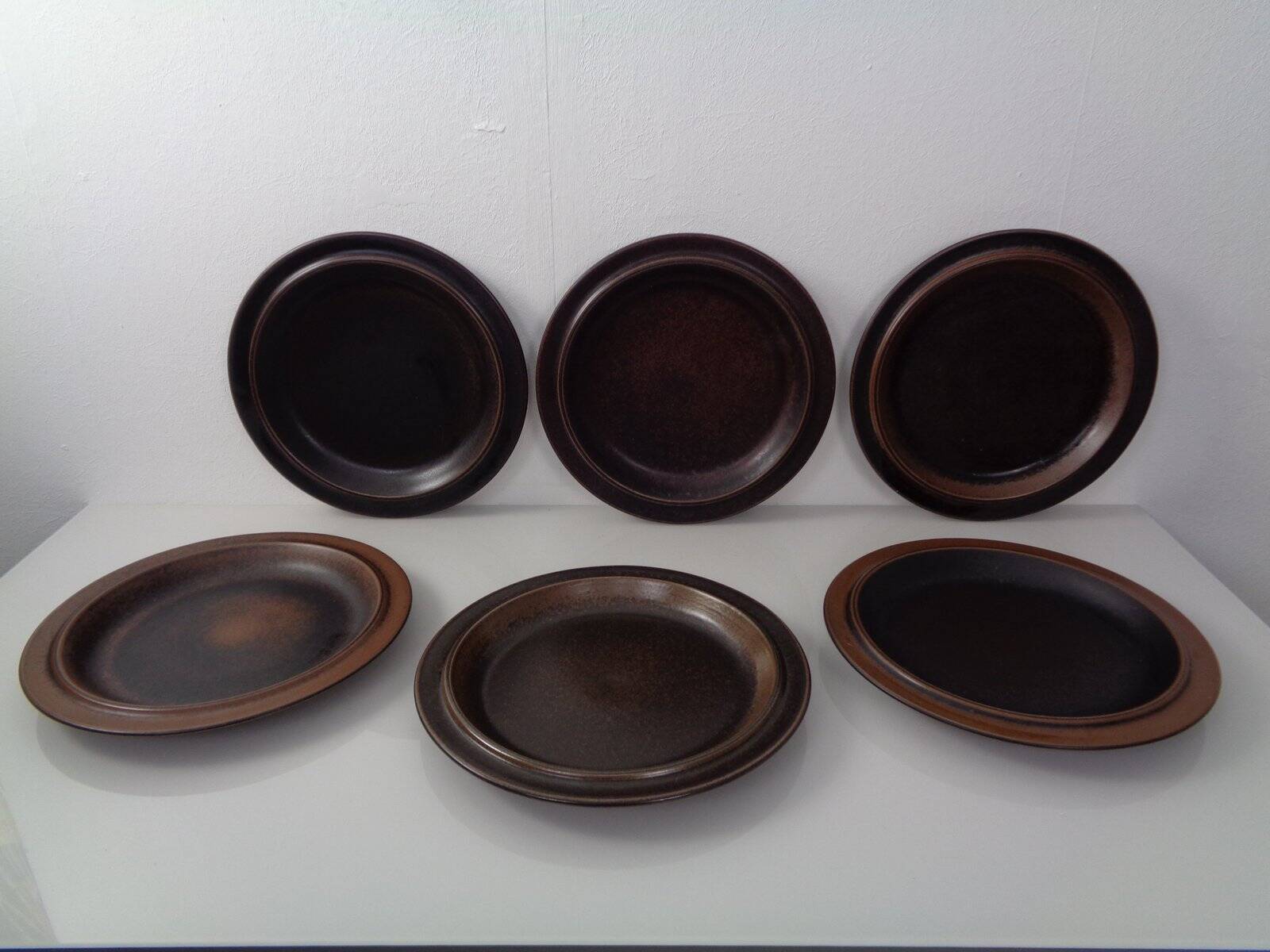 Large Russian Plates by Ulla Procope for Arabia, Set of 6, Finland, 1960s, Set of 6