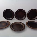 Large Russian Plates by Ulla Procope for Arabia, Set of 6, Finland, 1960s, Set of 6