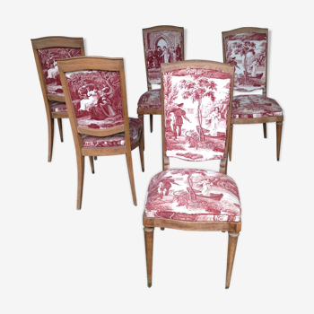 Lot of 5 chairs 40s