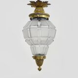 Louis XV style Hall lantern in bronze and glass globe. Around 1920