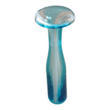 Soliflore biot en verre bleu et blanc