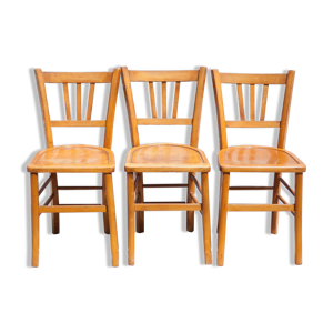 Ensemble de 3 chaises vintage en