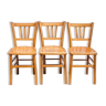 Set of 3 vintage wooden chairs by Luterma, 1960
