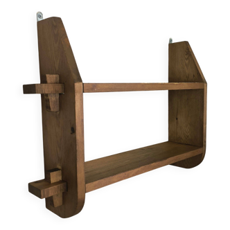 Small vintage shelf made of solid wood.