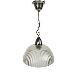 Massive Prisma pendant lamp, ribbed glass, Belgium, 1970s