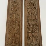 Pair of carved wooden panels - No. 1
