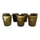 7 tasses Chavaillon de Sarreguemines olive