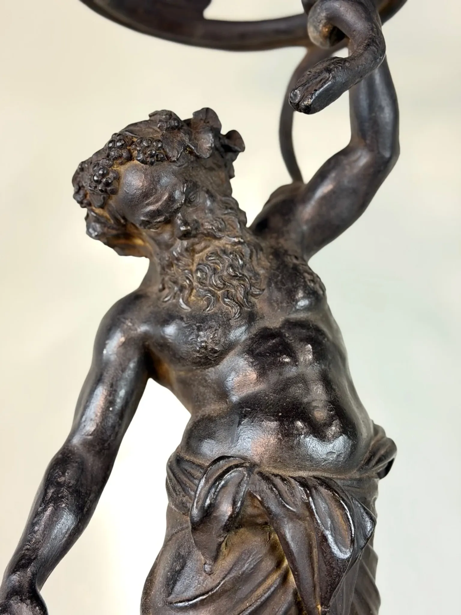 Drunken Silenus, black patinated bronze after the Antique circa 1880