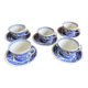 5 English Tea Cups Woods Burslem