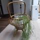 Travailleuse en rotin vintage