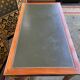 Flat desk in mahogany and leather style Louis XVI restored