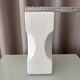Vintage Sculptural White Ceramic Vase | Postmodern / Memphis Style