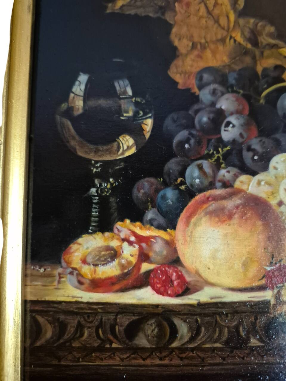 oil on panel in the 17th century (20th century) style, still life