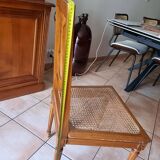4 Louis XVI lyre chairs with caning