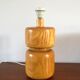 Vintage 1980s solid elm lamp