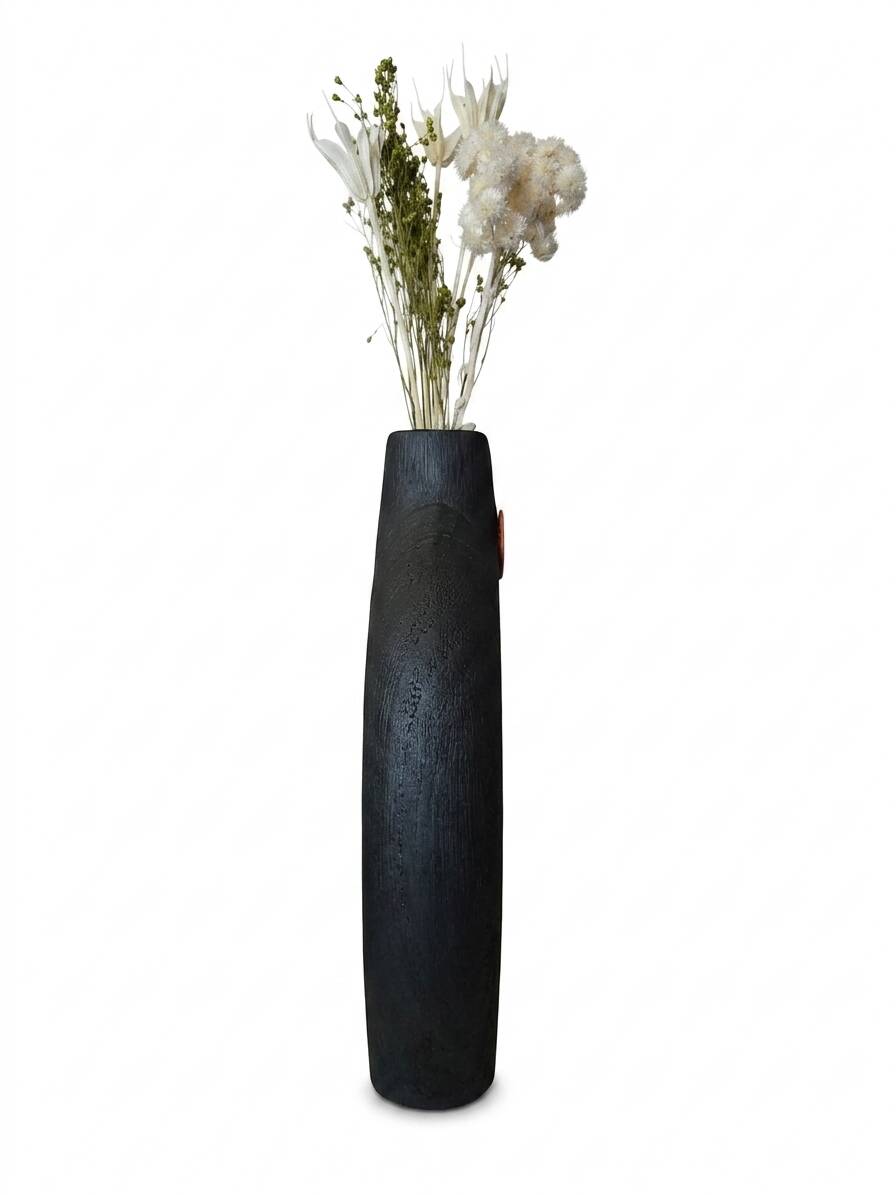 Burnt wood vase