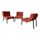 Set of 3 designer armchairs model 600 by Christian Biecher