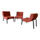 Set of 3 designer armchairs model 600 by Christian Biecher