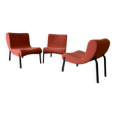 Set of 3 designer armchairs model 600 by Christian Biecher