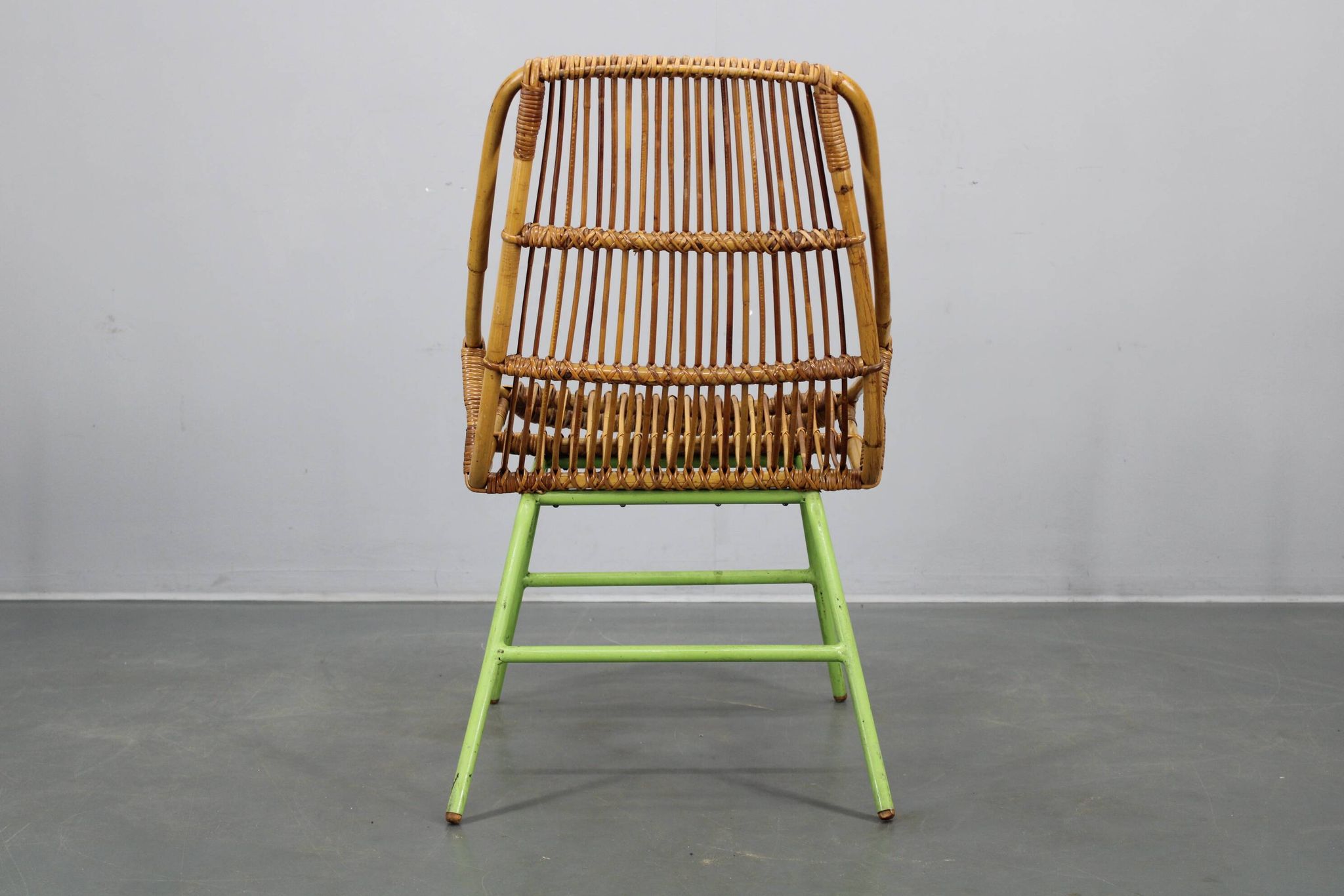 Rare pair of Alan Fuchs for ULUV rattan lounge chairs, Czechoslovakia, 1960s