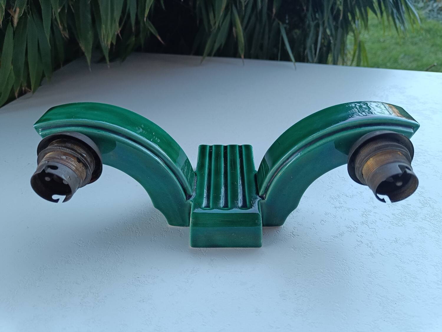 1950 ceramic wall light