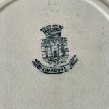 Set of 6 ironstone plates in shades of blue, late 19th to early 20th century.