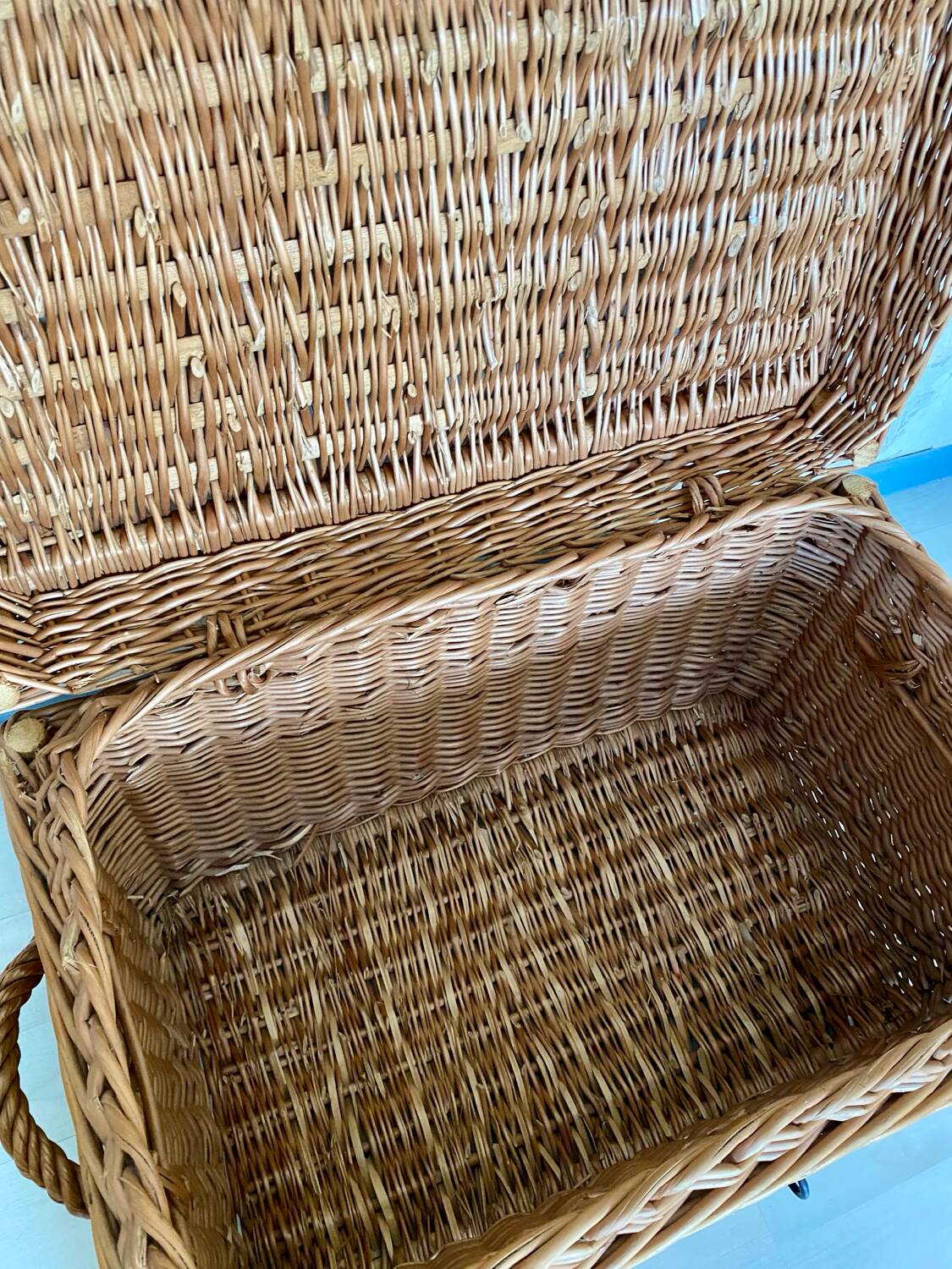 Vintage rattan trunk