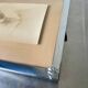 Art deco silver colored  metal frame  20.5  cm x 15.5 cm convex glass