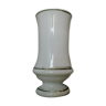 Vase on pedestal in white opaline 19th