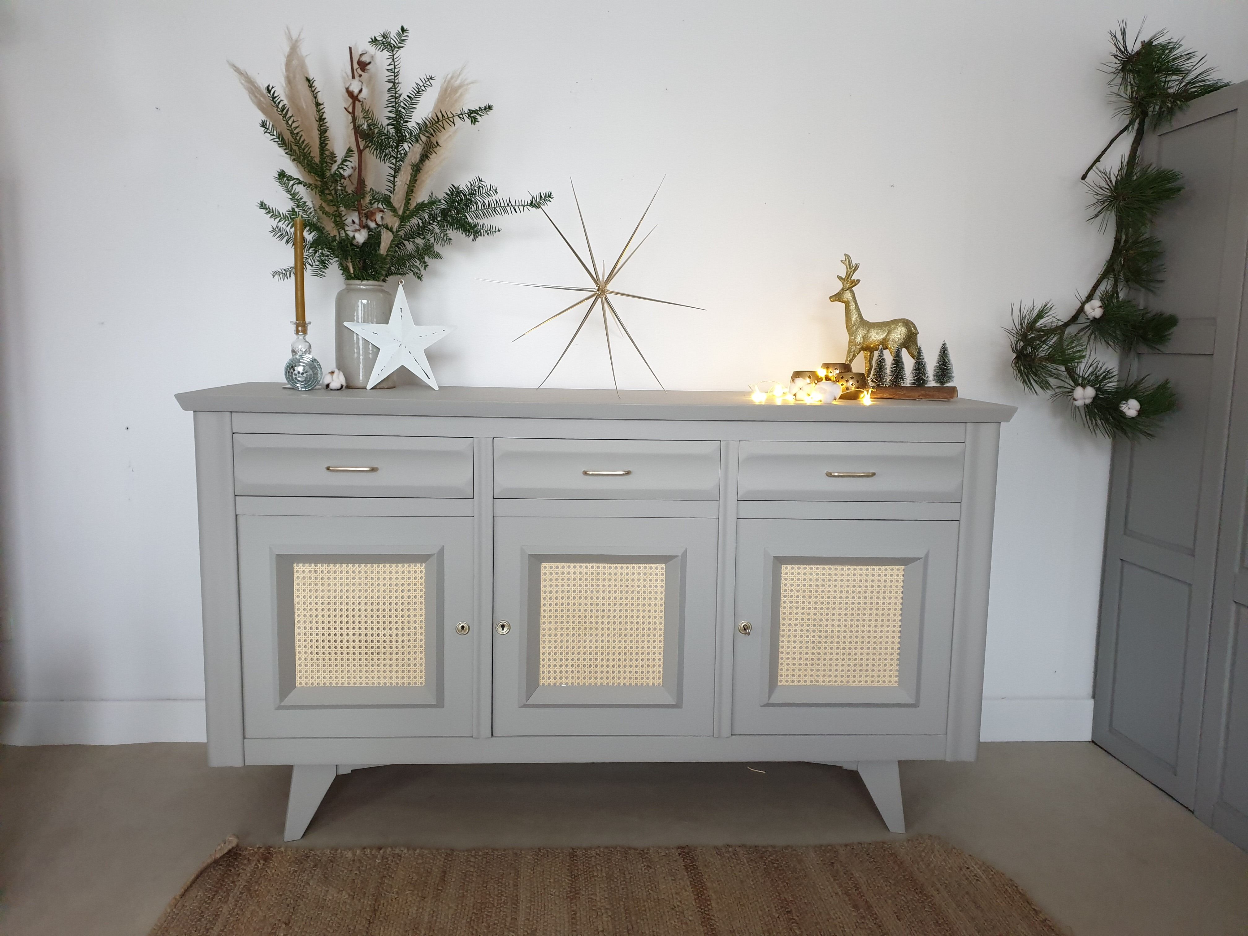 Vintage grey and canning sideboard