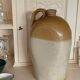 Flacon à whisky en grès de Bristol, à côtés plats, 2 gallons, victorien (vers 1900)