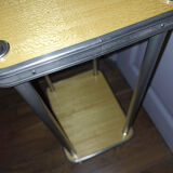 Meuble d’appoint en inox et formica