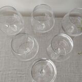 Cognac glasses in vintage arque crystal octagonal foot