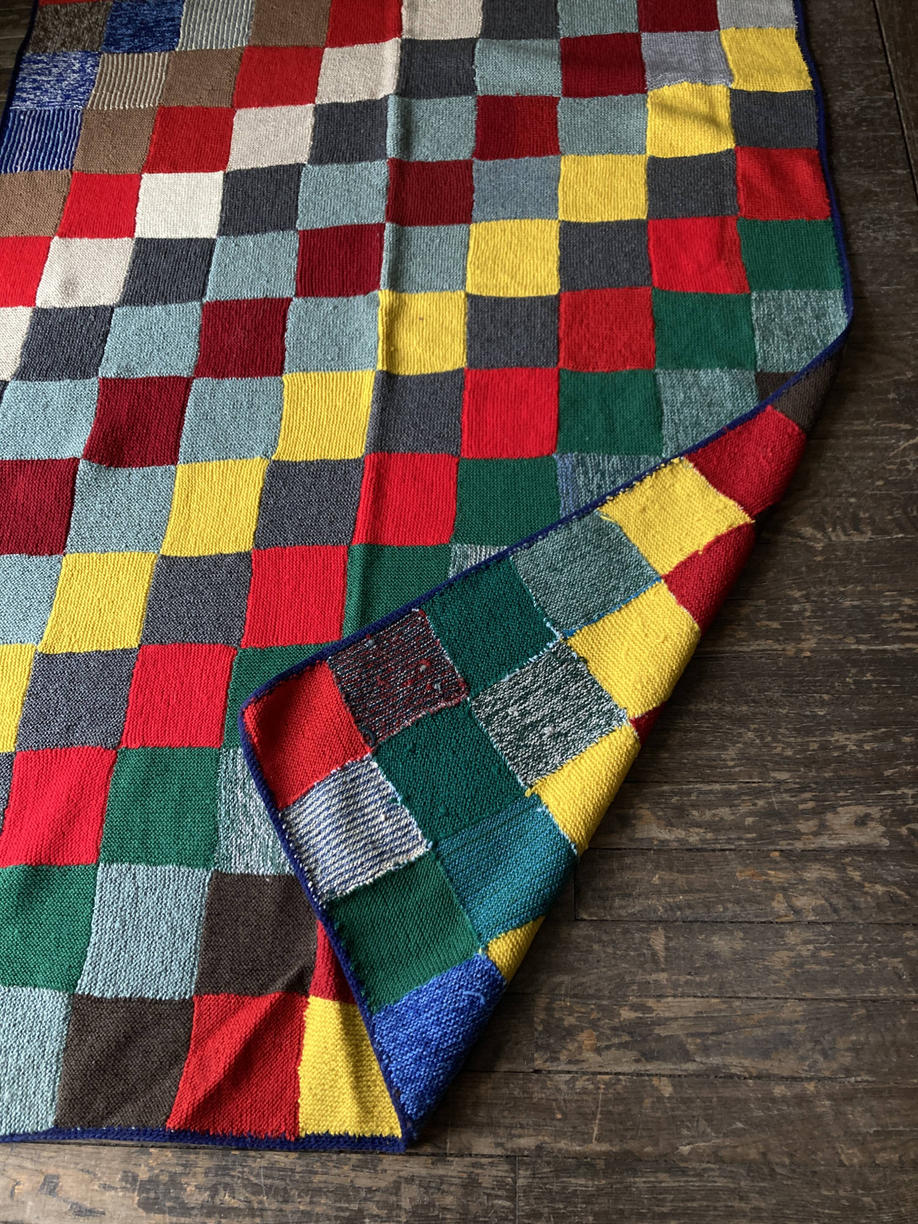 Mountain blanket, wool quilt, log cabin