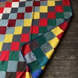 Mountain blanket, wool quilt, log cabin