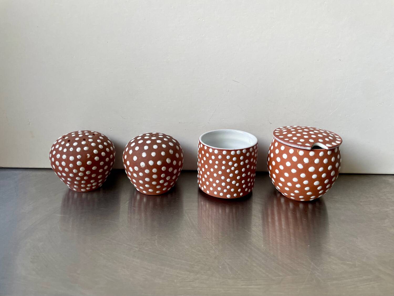 Lot de 4 vases zeuthen keramik années 1950 danemark