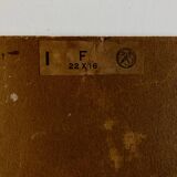 Oil on cardboard signed Dior dahlias 1950