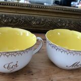 2 large Sarreguemines cups