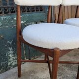 Series of 4 design Scandinavian teak chairs
