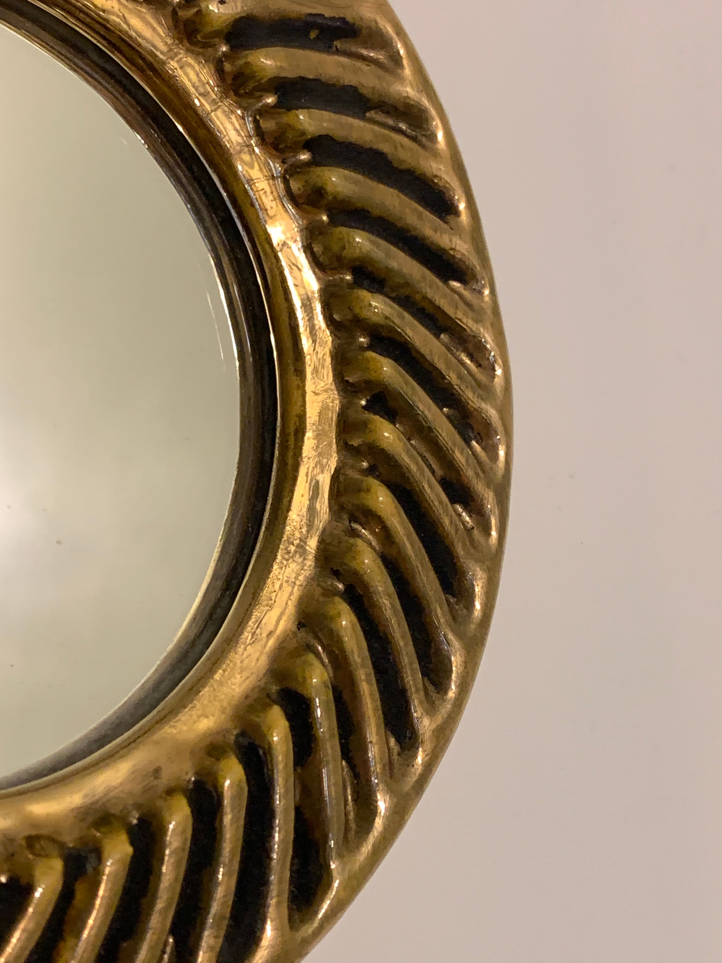 Miroir en céramique années 50/70