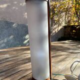 Bauhaus satin glass tube wall light from around 1930.