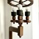 Guillerme and Chambron luminaire 1960 solid oak