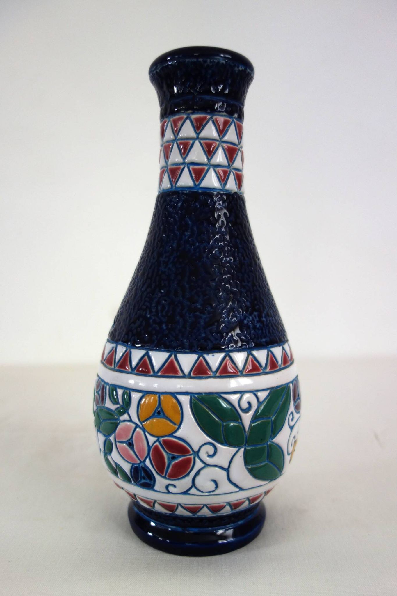 Art Deco ceramic vase with bird decoration by Amphora, 1920