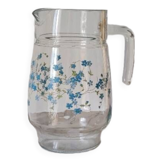 Arcopal forget-me-not carafe