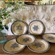 Service flat plates Jules Vieillard Bordeaux in ironstone