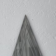 Vintage Big Triangular Wall Mounted Mirror with Beveled Decoration